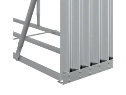 vidaXL Kaminholzunterstand Silbern 234x45x100 cm Verzinkter Stahl* Outlet