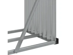 vidaXL Kaminholzunterstand Silbern 234x45x100 cm Verzinkter Stahl* Outlet