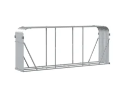 vidaXL Kaminholzunterstand Silbern 234x45x100 cm Verzinkter Stahl* Outlet