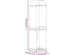 vidaXL Kaminholzunterstand Hellgrau 40x45x170 cm Verzinkter Stahl* Hot