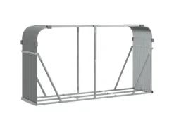 vidaXL Kaminholzunterstand Hellgrau 180x45x100 cm Verzinkter Stahl* New