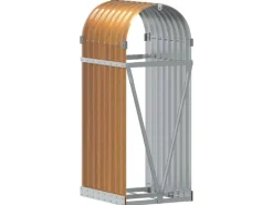 vidaXL Kaminholzunterstand Hellbraun 40x45x100 cm Verzinkter Stahl* Clearance