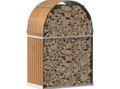 vidaXL Kaminholzunterstand Hellbraun 80x45x120 cm Verzinkter Stahl* Outlet