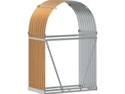 vidaXL Kaminholzunterstand Hellbraun 80x45x120 cm Verzinkter Stahl* Outlet