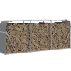 vidaXL Kaminholzunterstand Hellgrau 234x45x100 cm Verzinkter Stahl* Sale