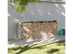 vidaXL Kaminholzunterstand Hellgrau 234x45x100 cm Verzinkter Stahl* Sale