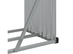 vidaXL Kaminholzunterstand Hellgrau 234x45x100 cm Verzinkter Stahl* Sale