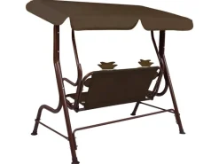 vidaXL Kinder-Hollywoodschaukel Braun 115x75x110 cm Stoff 662642* Online