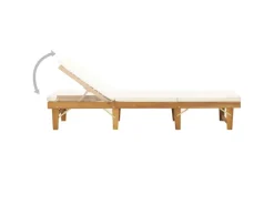 vidaXL Klappbare Sonnenliege mit Auflage Akazie Massivholz 200 x 61 x 30/55,5/70/86 cm* Online