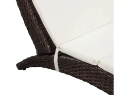vidaXL Klappbare Sonnenliege mit Auflage Poly Rattan Braun* Discount