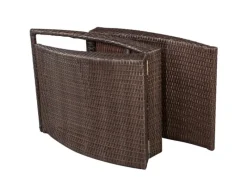 vidaXL Klappbare Sonnenliege mit Auflage Poly Rattan Braun* Discount