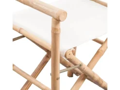 vidaXL Klappbarer Regiestuhl 2 Stk. Bambus und Canvas* New