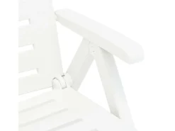 vidaXL Klappliege Kunststoff Weiß 72 x 189 x 96 cm* New