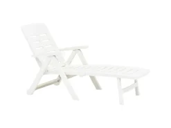 vidaXL Klappliege Kunststoff Weiß 72 x 189 x 96 cm* New