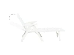 vidaXL Klappliege Kunststoff Weiß 72 x 189 x 96 cm* New