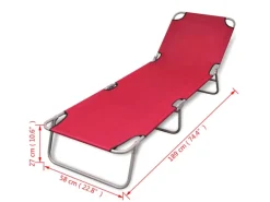 vidaXL Klappliege Pulverbeschichteter Stahl 41479* Sale