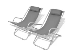 vidaXL Liegestühle 2 Stk Stahl 42938* Outlet