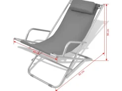vidaXL Liegestühle 2 Stk Stahl 42938* Outlet