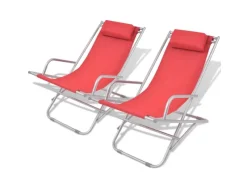 vidaXL Liegestühle 2 Stk Stahl 42937* Hot