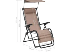 Sonnenliegen|vidaXL Liegestuhl Klappbar Textilene 312469