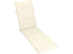 Sonnenliegen|vidaXL Liegestuhl mit Fußstütze und Auflage Akazie Massivholz Cremeweiß