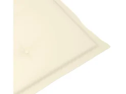 Sonnenliegen|vidaXL Liegestuhl mit Fußstütze und Auflage Akazie Massivholz Cremeweiß