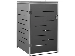 vidaXL Mülltonnenbox Edelstahl für 1 Tonne 69x77,5x115 cm Edelstahl* Clearance