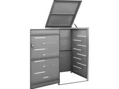 vidaXL Mülltonnenbox Edelstahl für 1 Tonne 69x77,5x115 cm Edelstahl* Clearance
