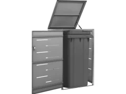 vidaXL Mülltonnenbox Edelstahl für 1 Tonne 69x77,5x115 cm Edelstahl* Clearance