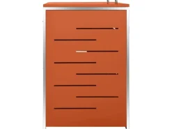 vidaXL Mülltonnenbox Edelstahl für 2 Tonnen 138x77,5x115,5 cm* Clearance