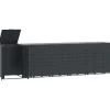 vidaXL Mülltonnenbox für 6 Tonnen Anthrazit 414x79x117 cm Stahl* Best