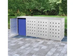 vidaXL Mülltonnenbox für 4 Tonnen 240 L Edelstahl* Discount
