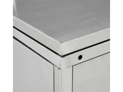 vidaXL Mülltonnenbox für 1 Tonne 240 L Edelstahl* Discount