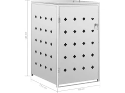 vidaXL Mülltonnenbox für 1 Tonne 240 L Edelstahl* Discount