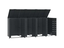 vidaXL Mülltonnenbox für 4 Tonnen Anthrazit 276x79x117 cm Stahl* Sale