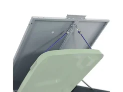 vidaXL Mülltonnenbox für 3 Tonnen Grau 207x79x117 cm Stahl* Online