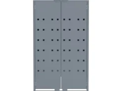 vidaXL Mülltonnenbox für 3 Tonnen Grau 207x79x117 cm Stahl* Online