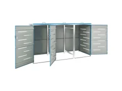 vidaXL Mülltonnenbox für 3 Tonnen Edelstahl207x77,5x115 cm* Hot