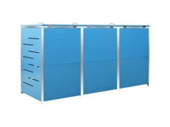 vidaXL Mülltonnenbox für 3 Tonnen Edelstahl207x77,5x115 cm* Hot