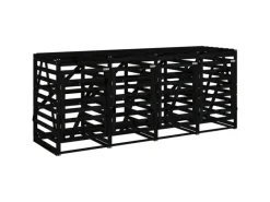 vidaXL Mülltonnenbox für 4 Tonnen Schwarz Massivholz Kiefer* Clearance