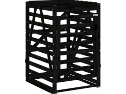 vidaXL Mülltonnenbox für 4 Tonnen Schwarz Massivholz Kiefer* Clearance