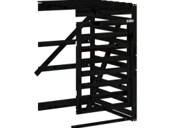 vidaXL Mülltonnenbox für 4 Tonnen Schwarz Massivholz Kiefer* Clearance