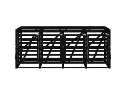 vidaXL Mülltonnenbox für 4 Tonnen Schwarz Massivholz Kiefer* Clearance