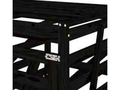 vidaXL Mülltonnenbox für 4 Tonnen Schwarz Massivholz Kiefer* Clearance