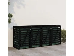 vidaXL Mülltonnenbox für 4 Tonnen Schwarz Massivholz Kiefer* Clearance