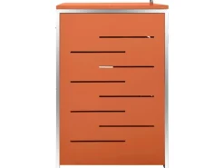 vidaXL Mülltonnenbox für 4 Tonnen Edelstahl 276,5x77,5x115,5 cm* Best