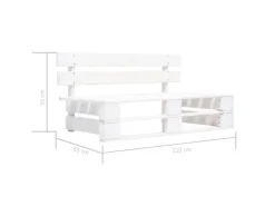 Gartenbänke|vidaXL Outdoor-Bank Paletten Holz 45759