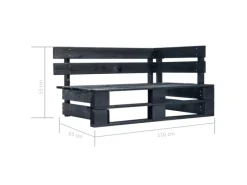 Lounge-Gartenmöbel|vidaXL Outdoor-Eckbank Paletten Holz 45763