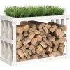 vidaXL Outdoor-Kaminholzregal Weiß 108x52x74 cm Massivholz Kiefer* Online