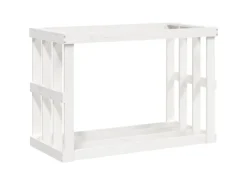 vidaXL Outdoor-Kaminholzregal Weiß 108x52x74 cm Massivholz Kiefer* Online